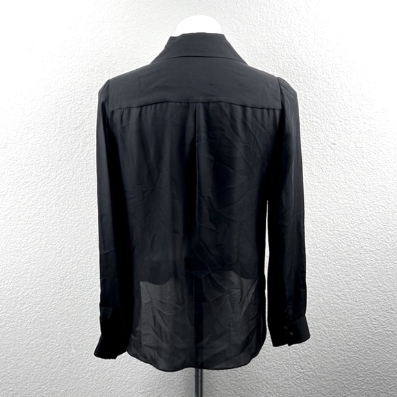 L'AGENCE Rita Drape-Front Silk Blouse - Picture 4 of 11